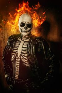 Burning Skull - by Rejepix